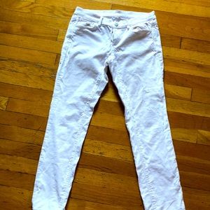 Ann Taylor Loft modern skinny cords ivory 4P